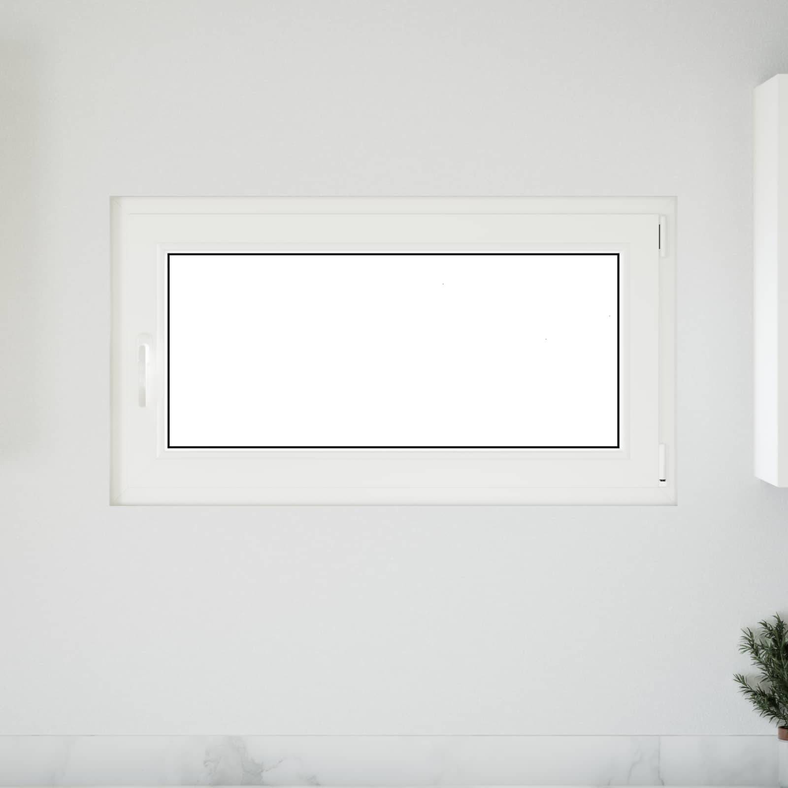 Kellerfenster RISOR Weiß 110 x 50 cm PVC und Glas