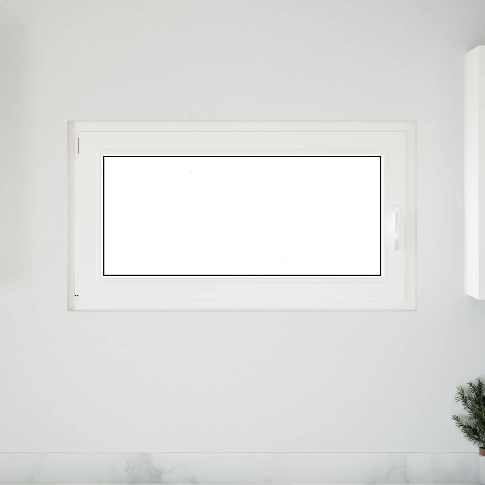 vidaXL Kellerfenster RISOR 110 x 70 cm PVC und Glas Weiß