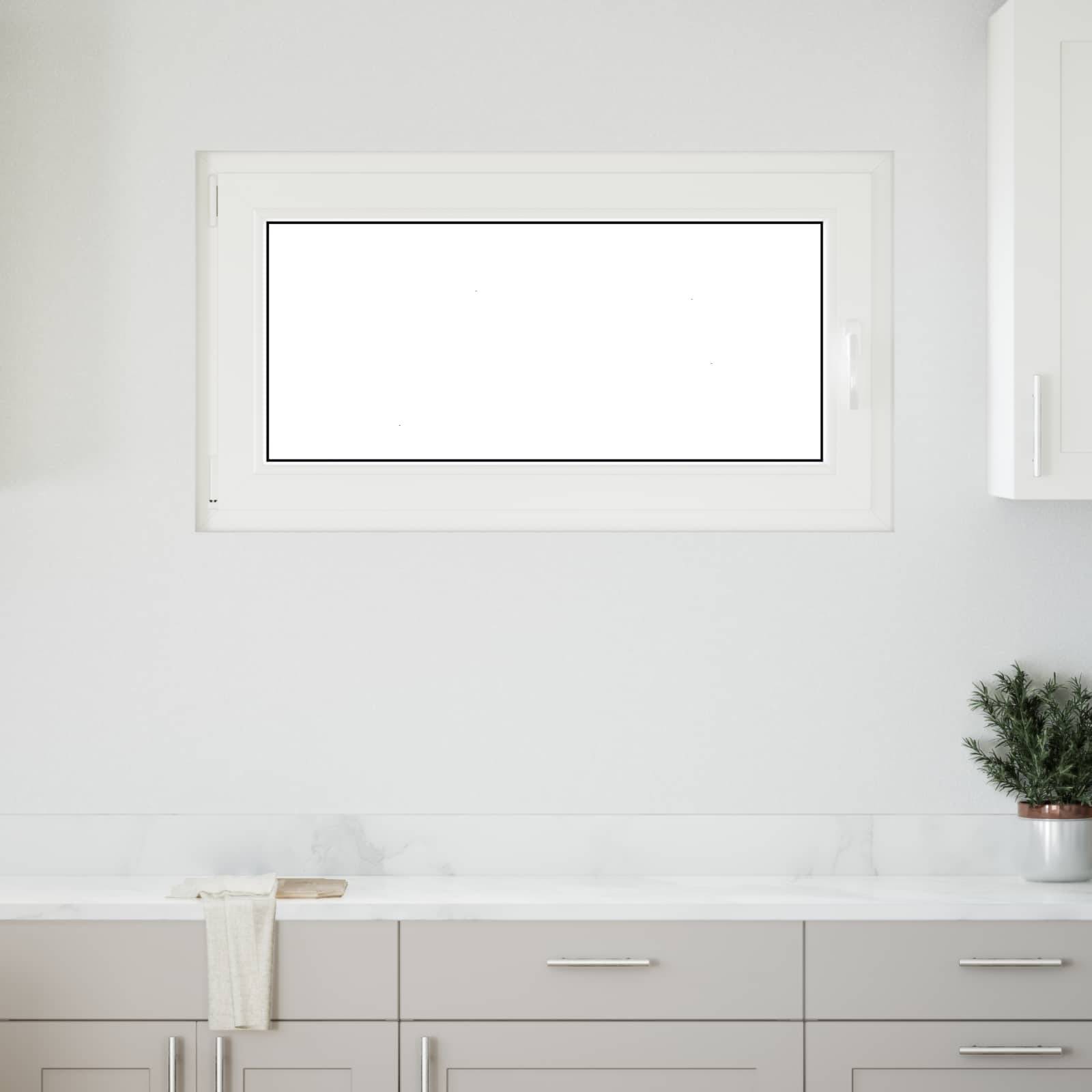 vidaXL Kellerfenster RISOR 110 x 70 cm PVC und Glas Weiß