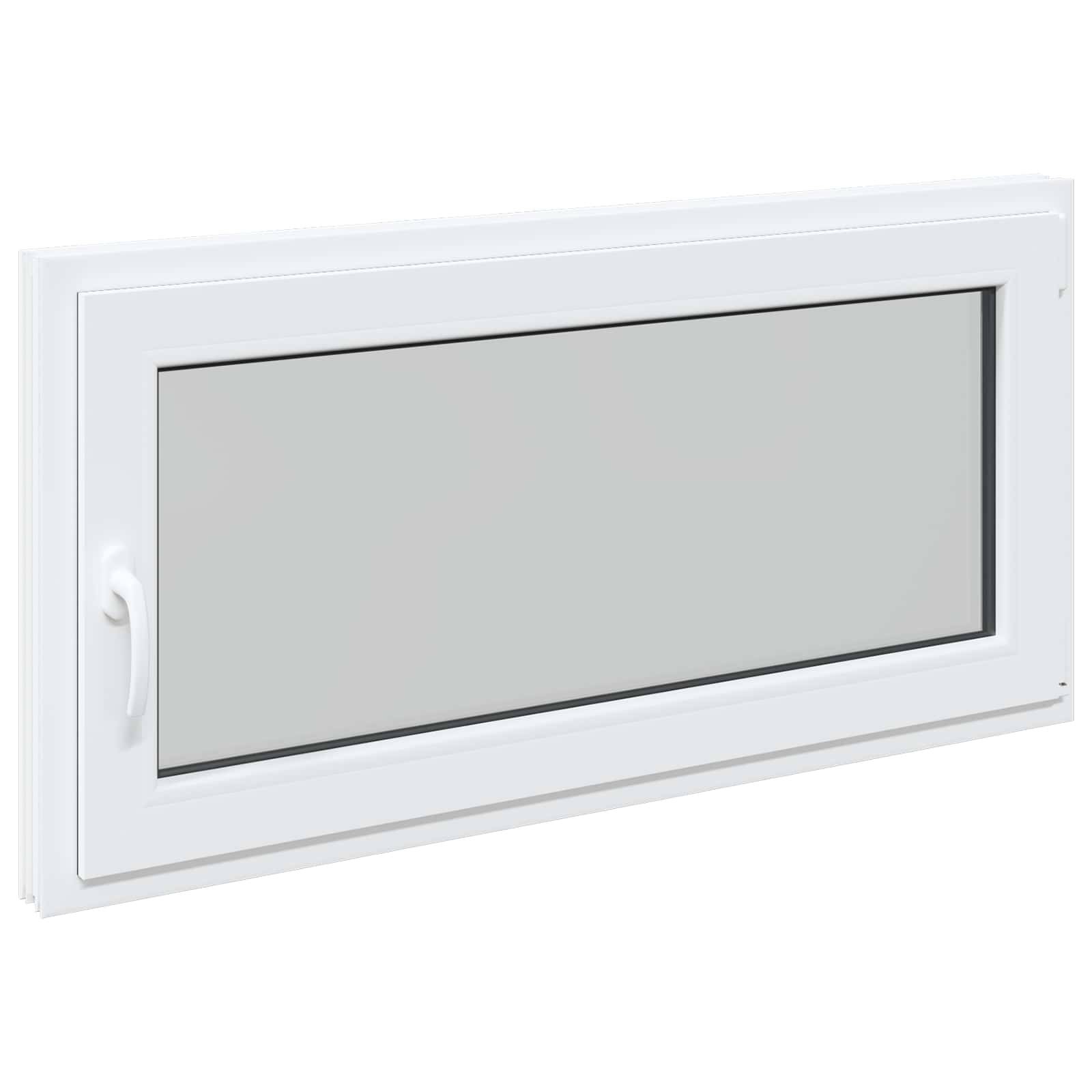 Kellerfenster RISOR Weiß 120 x 60 cm PVC und Glas
