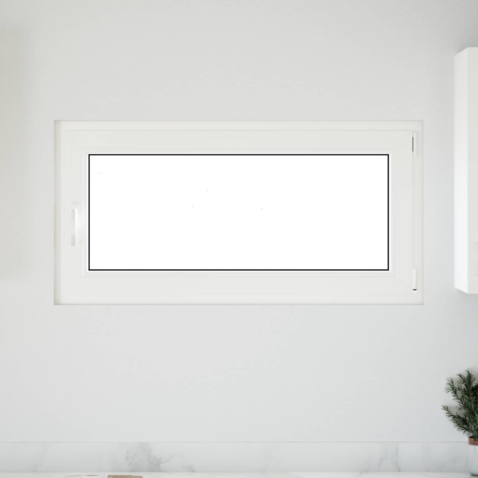 Kellerfenster RISOR Weiß 120 x 60 cm PVC und Glas