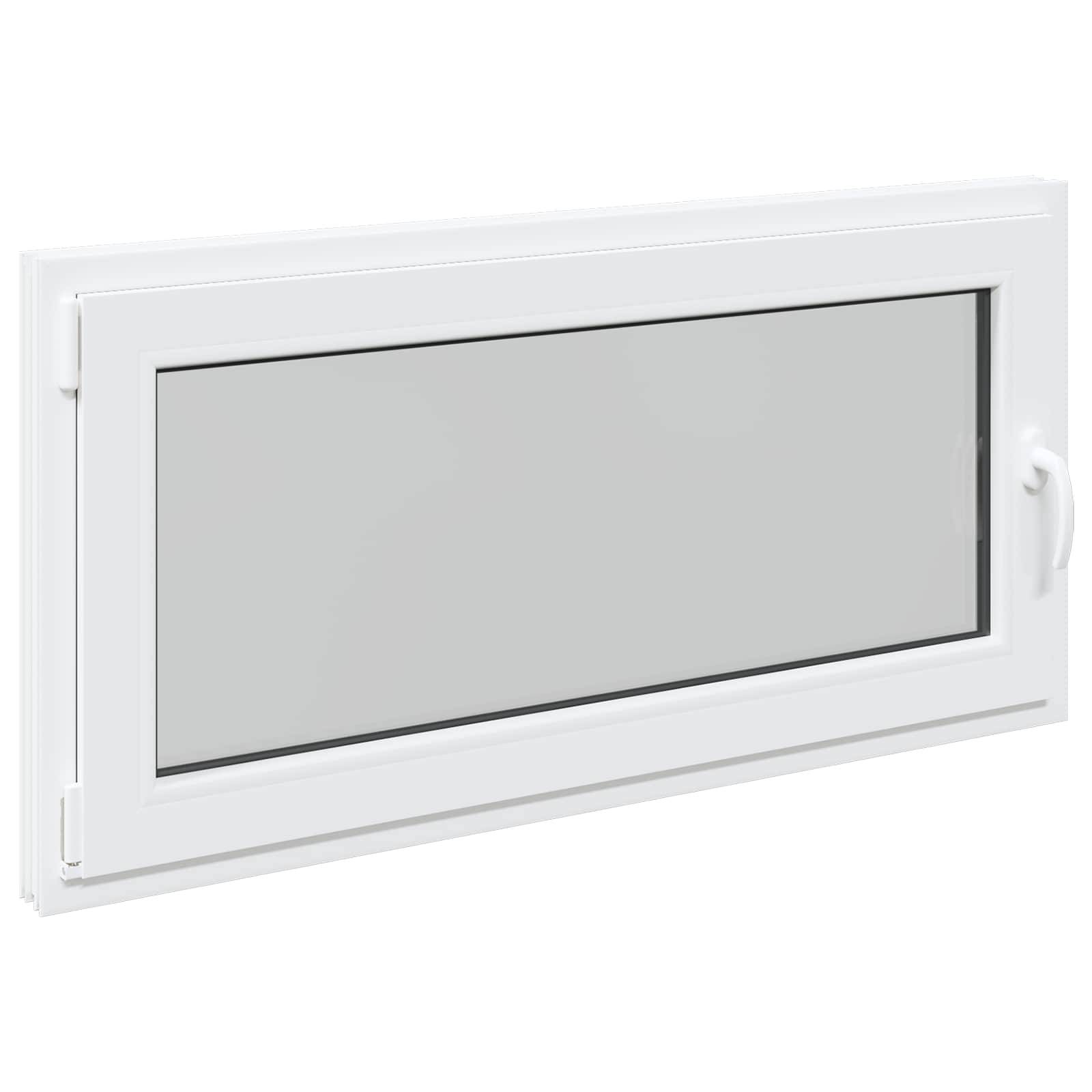 Kellerfenster RISOR Weiß 120 x 60 cm PVC und Glas