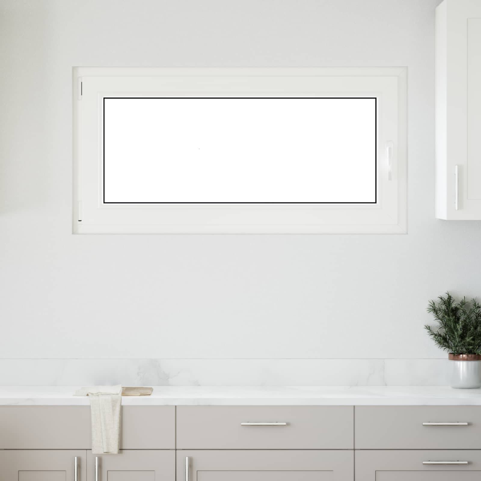 Kellerfenster RISOR Weiß 120 x 60 cm PVC und Glas