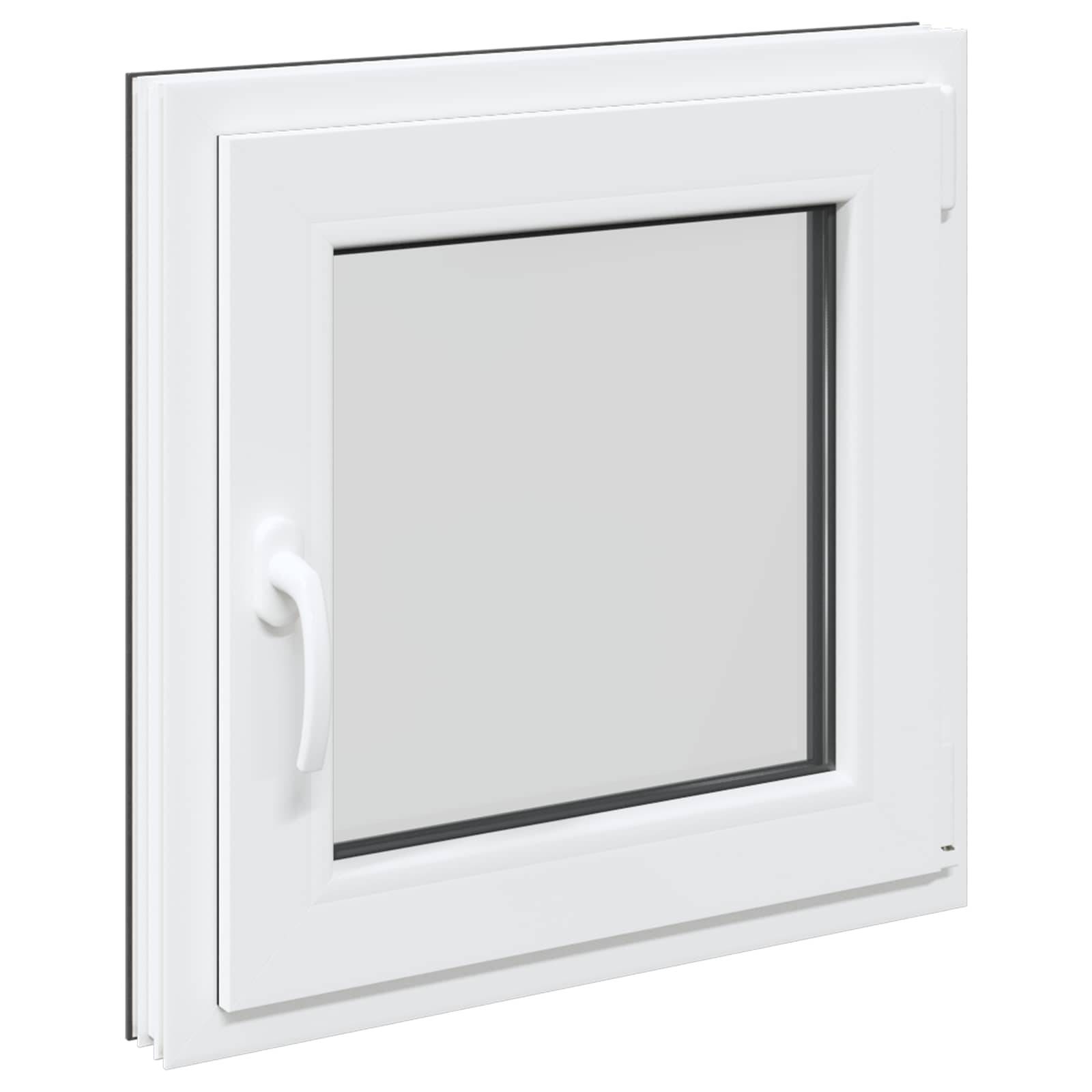 vidaXL Kellerfenster RISOR 60 x 60 cm PVC und Glas Anthrazit
