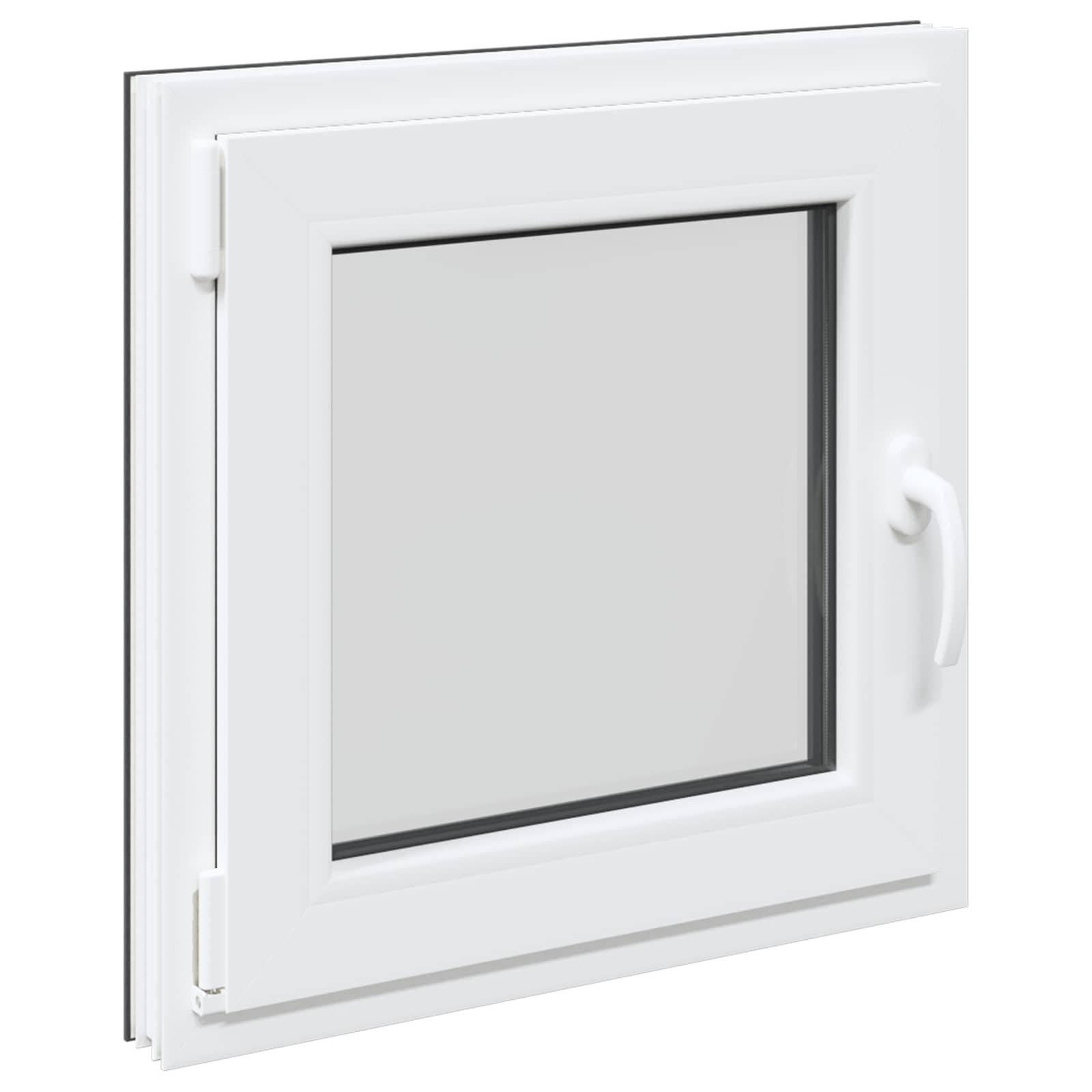 Kellerfenster RISOR Anthrazit 60 x 60 cm PVC und Glas