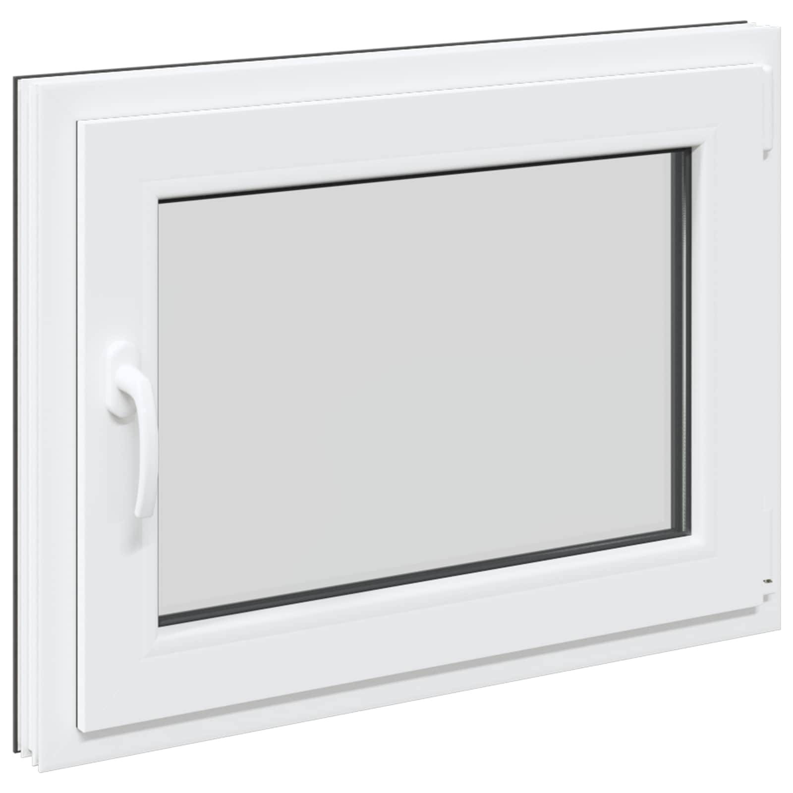 Kellerfenster RISOR Anthrazit 80 x 60 cm PVC und Glas