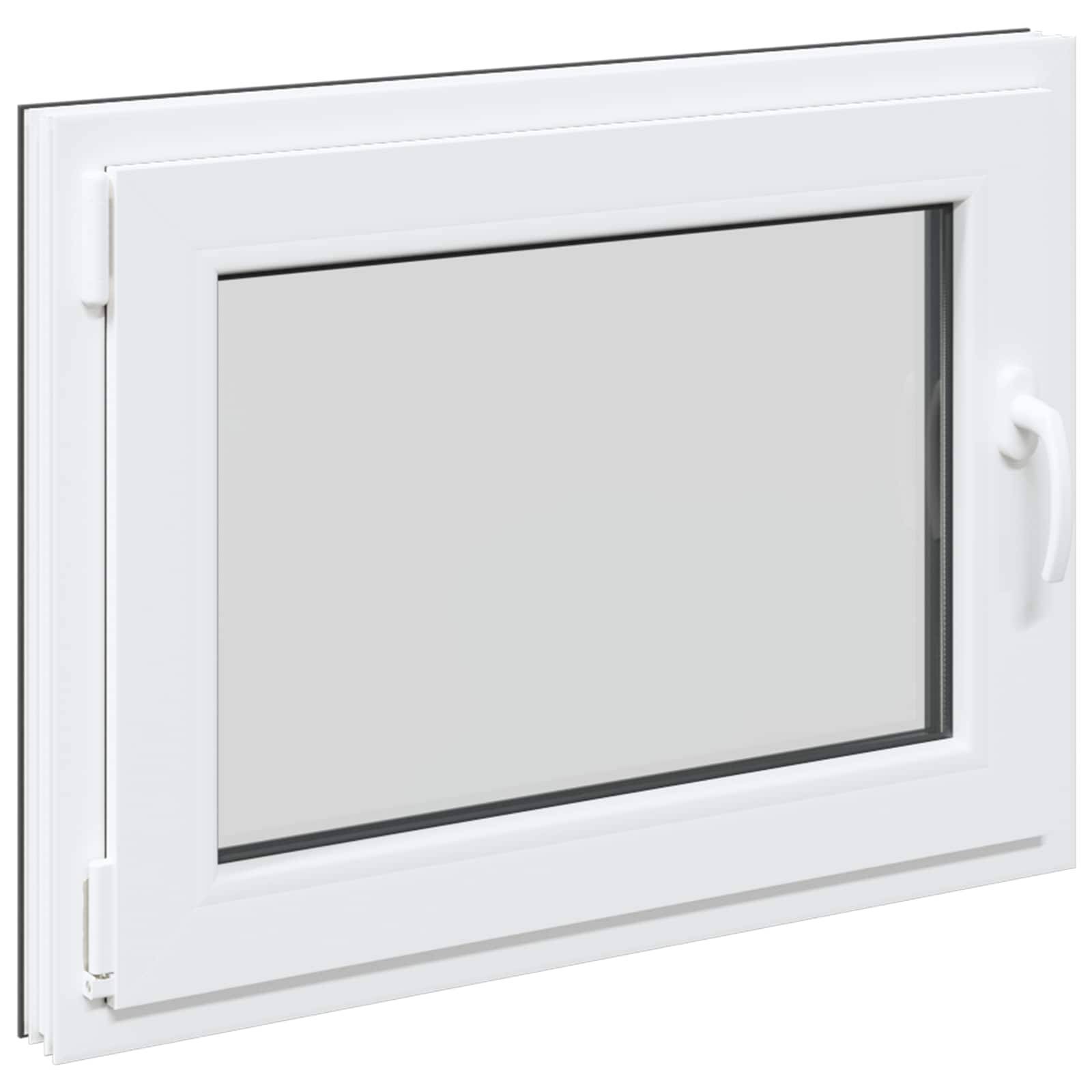 Kellerfenster RISOR Anthrazit 80 x 50 cm PVC und Glas