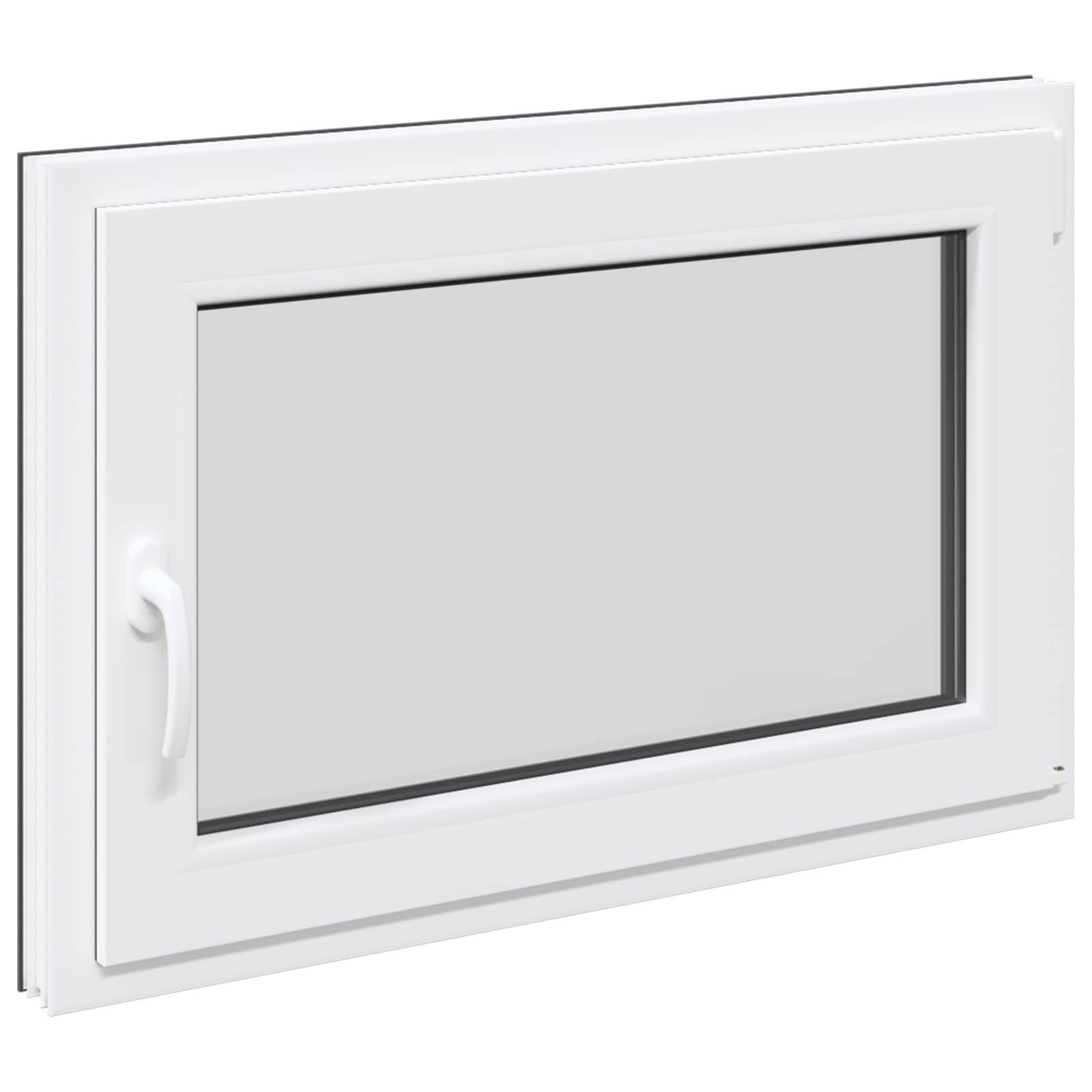 Kellerfenster RISOR Anthrazit 80 x 70 cm PVC und Glas