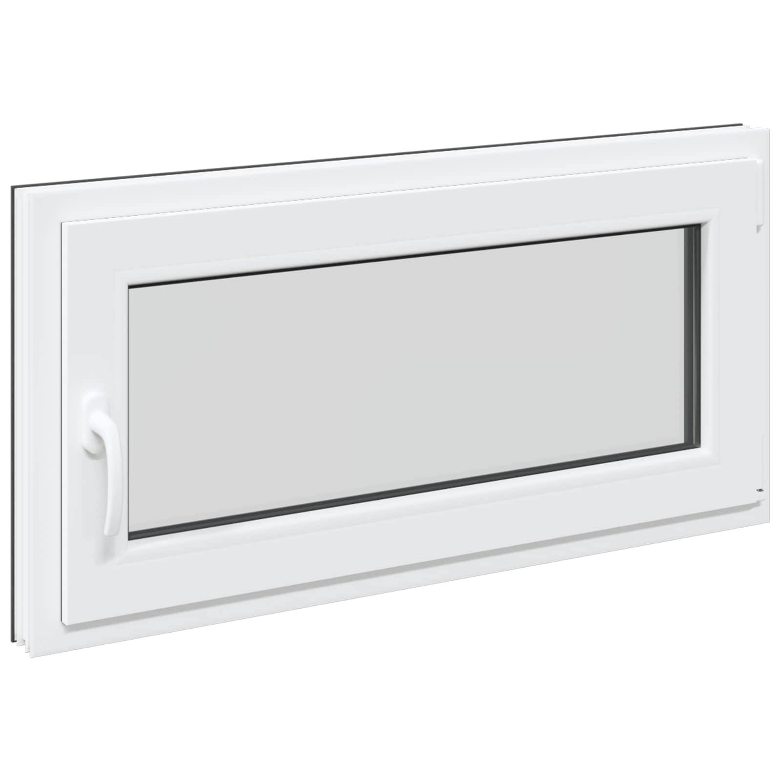 Kellerfenster RISOR Anthrazit 100 x 50 cm PVC und Glas