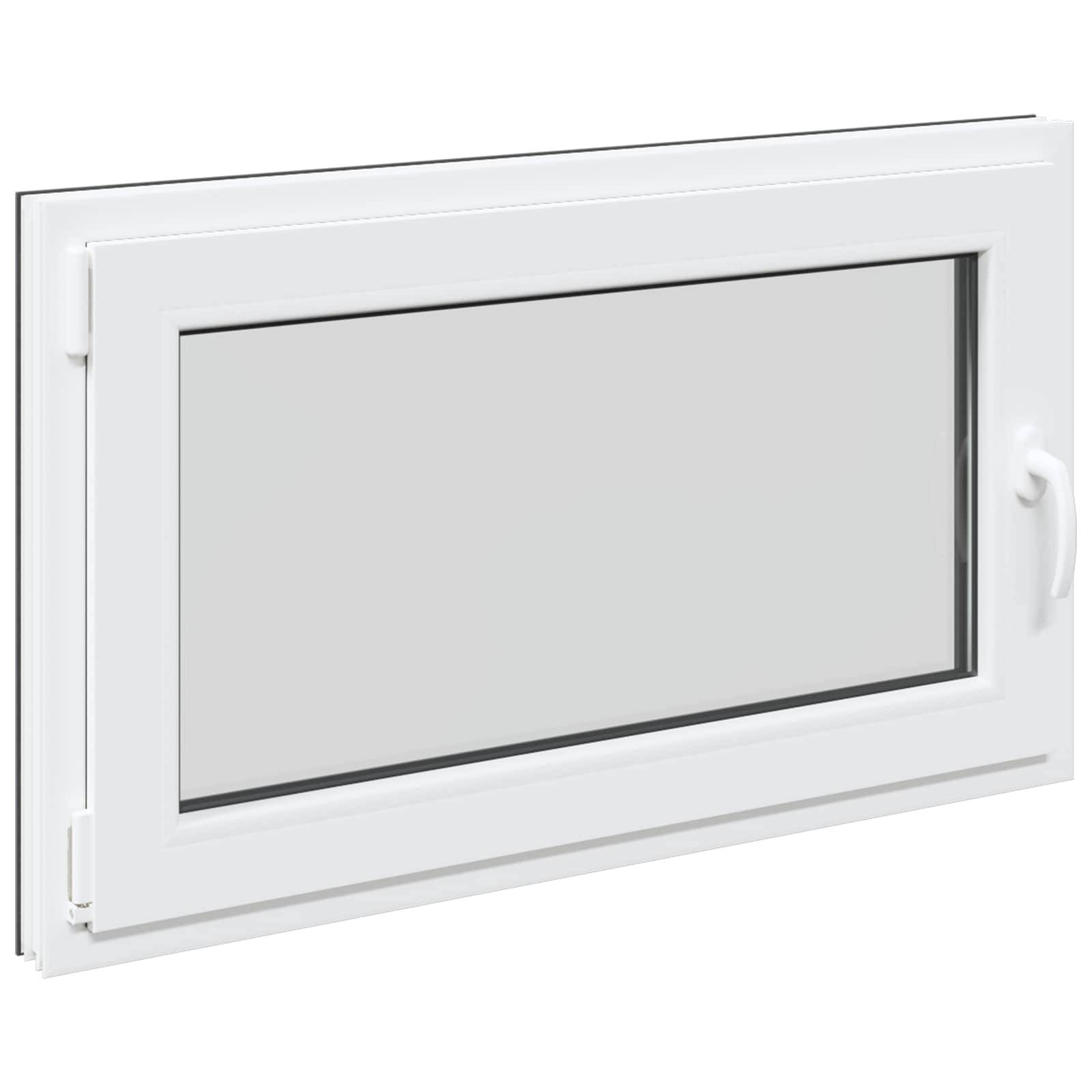 vidaXL Kellerfenster RISOR 100 x 70 cm PVC und Glas Anthrazit