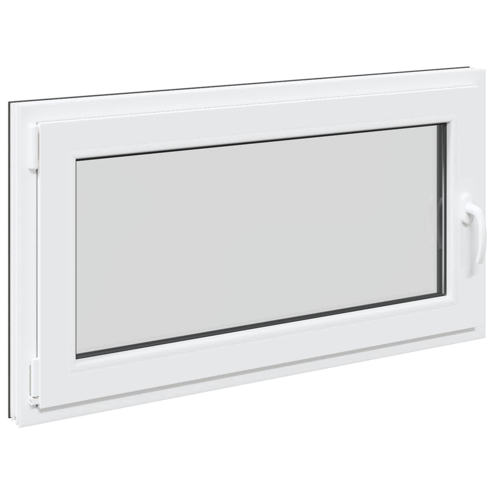 vidaXL Kellerfenster RISOR 110 x 70 cm PVC und Glas Anthrazit