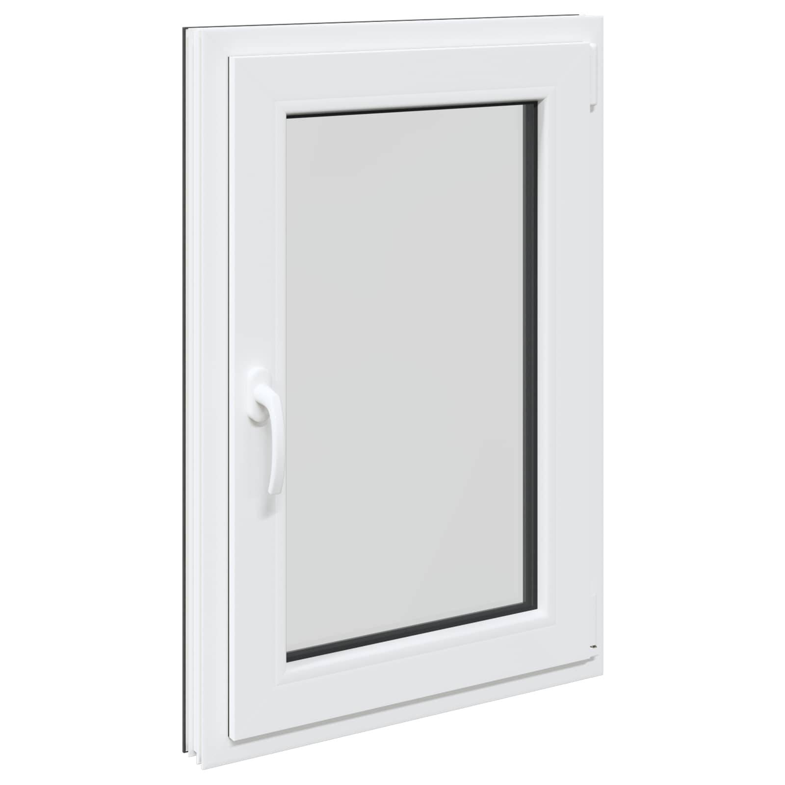 Kellerfenster RISOR Anthrazit 60 x 80 cm PVC und Glas