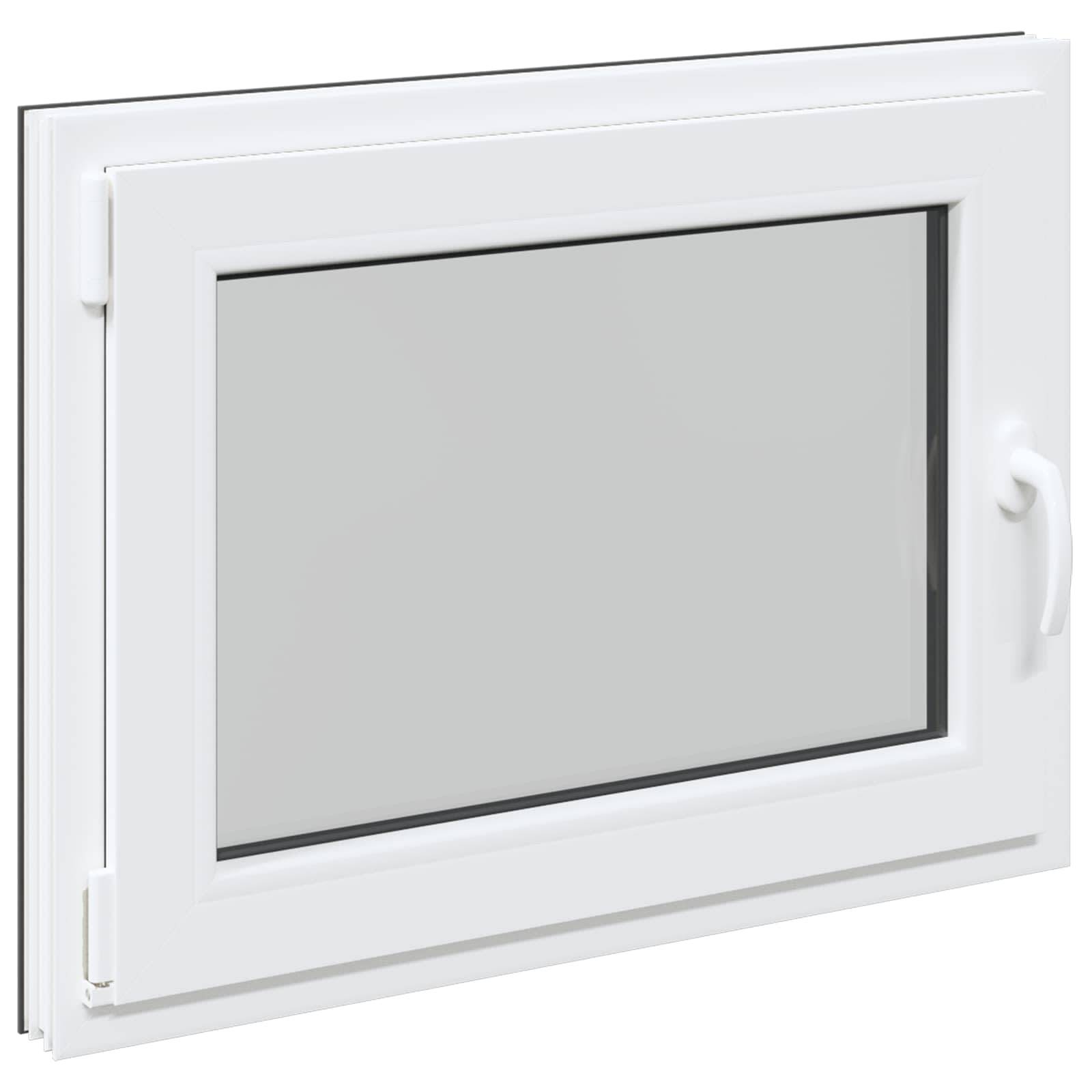 Kellerfenster RISOR Anthrazit 80 x 50 cm PVC und Glas