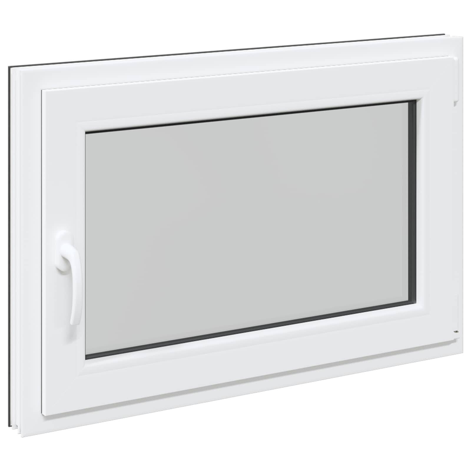 vidaXL Kellerfenster RISOR 90 x 60 cm PVC und Glas Anthrazit