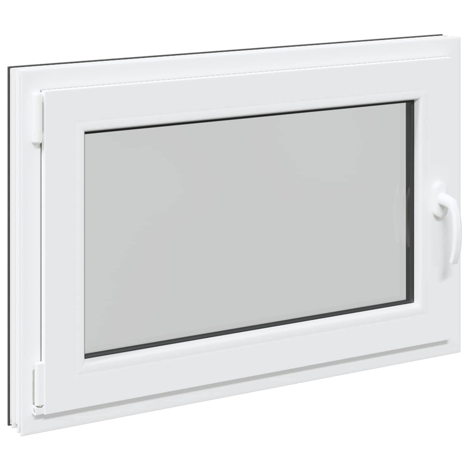 vidaXL Kellerfenster RISOR 90 x 60 cm PVC und Glas Anthrazit