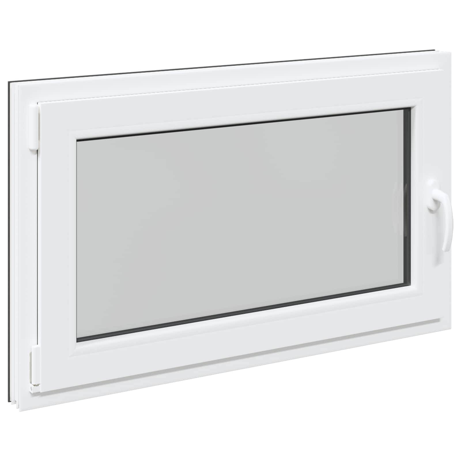 vidaXL Kellerfenster RISOR 100 x 70 cm PVC und Glas Anthrazit