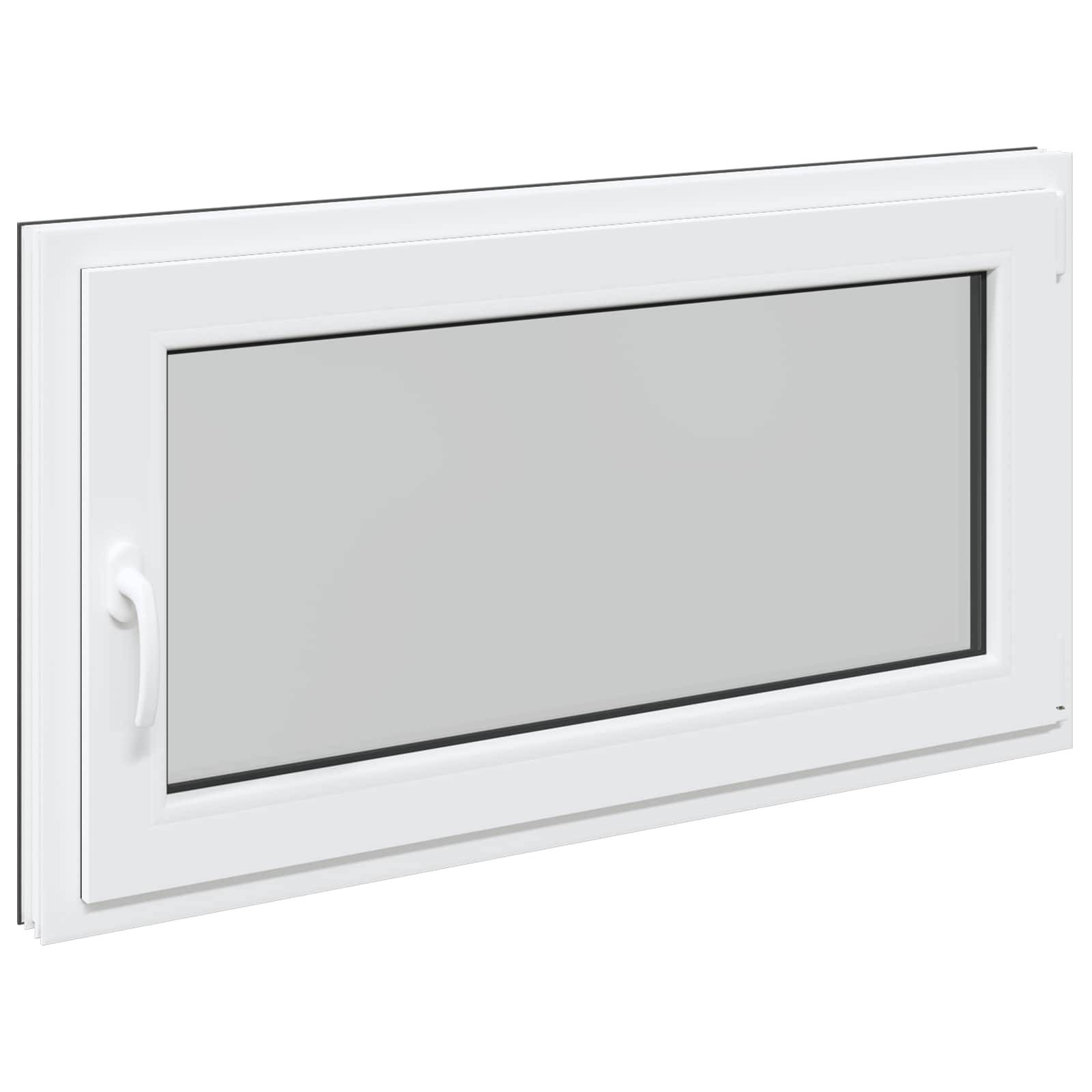 vidaXL Kellerfenster RISOR 110 x 60 cm PVC und Glas Anthrazit