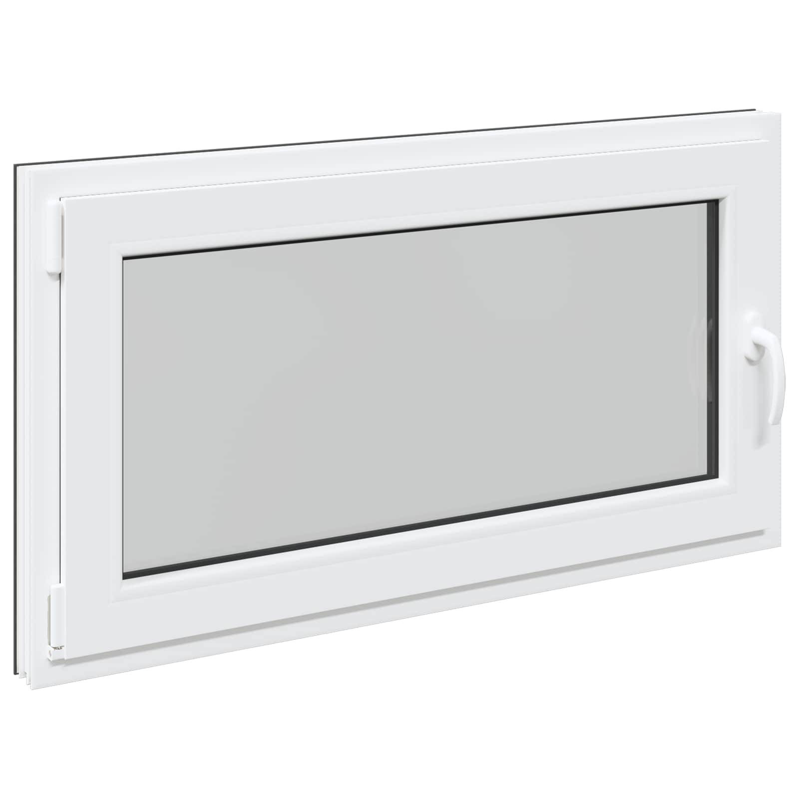 vidaXL Kellerfenster RISOR 110 x 70 cm PVC und Glas Anthrazit
