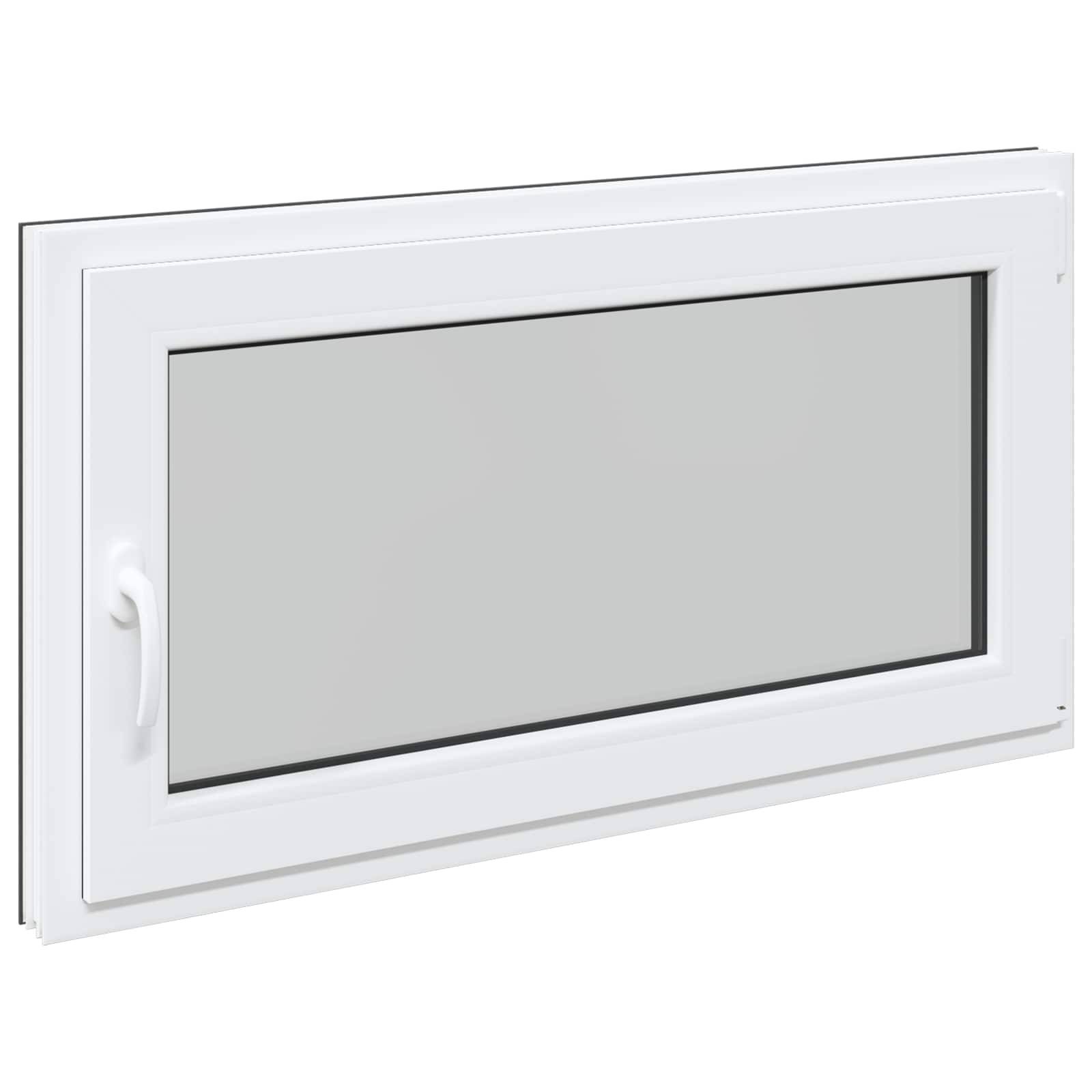 Kellerfenster RISOR Anthrazit 120 x 60 cm PVC und Glas