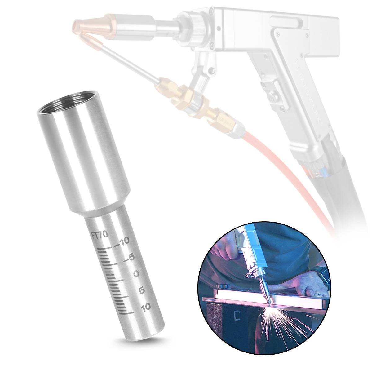 STAHLWERK Düsenträger Laserschweißgerät FT 70 Fokusrohr Laserpistole