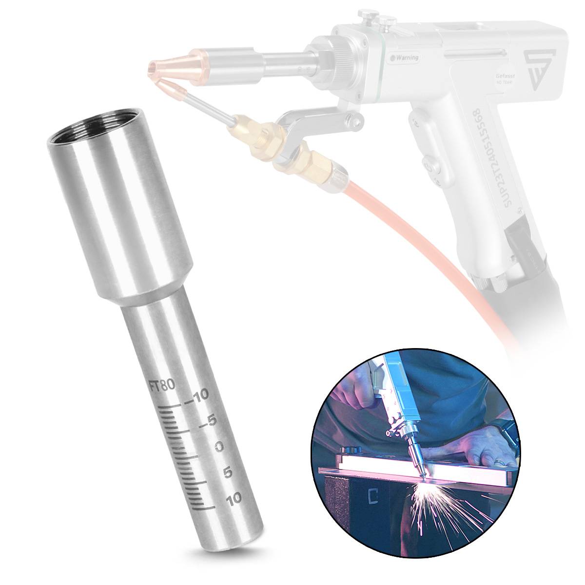 STAHLWERK Düsenträger Laserschweißgerät FT 80 Fokusrohr Laserpistole
