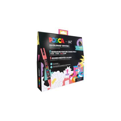 POSCA Pigmentmarker-Set "Mysteriös", inkl. Malvorlagen