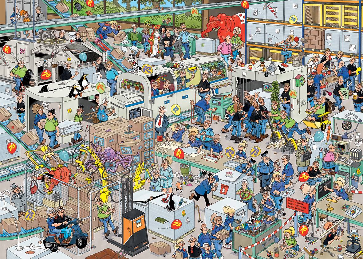 Jan van Haasteren - Puzzle - und Spielefabrik 1000 Teile Puzzle