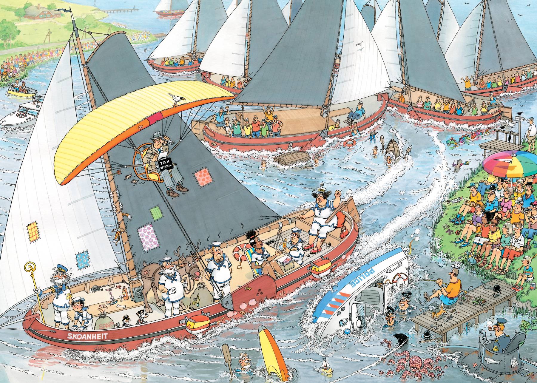 Jan van Haasteren - Der Käsemarkt & Die Segelregatta 2 x 1000 Teile