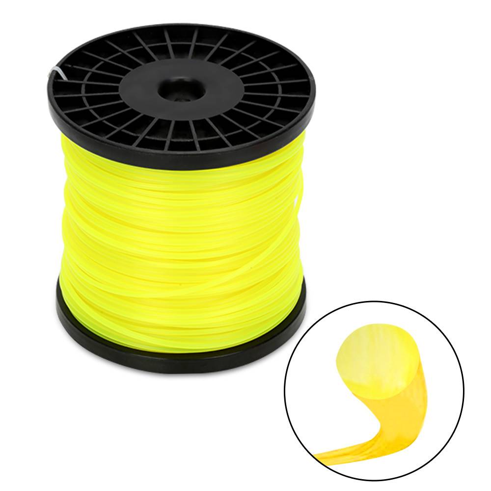 Mähfaden 100M Rund/Stern/6-skant Trimmerfäden Ersatz 2,4mm Gelb