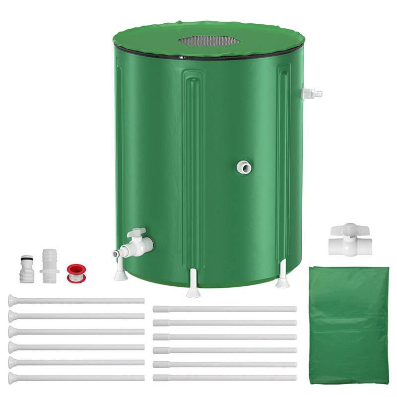200L Regentonne Faltbar Grün – Regenwassertonne Regenfass Wassertank PVC Wasserspeicher für Garten