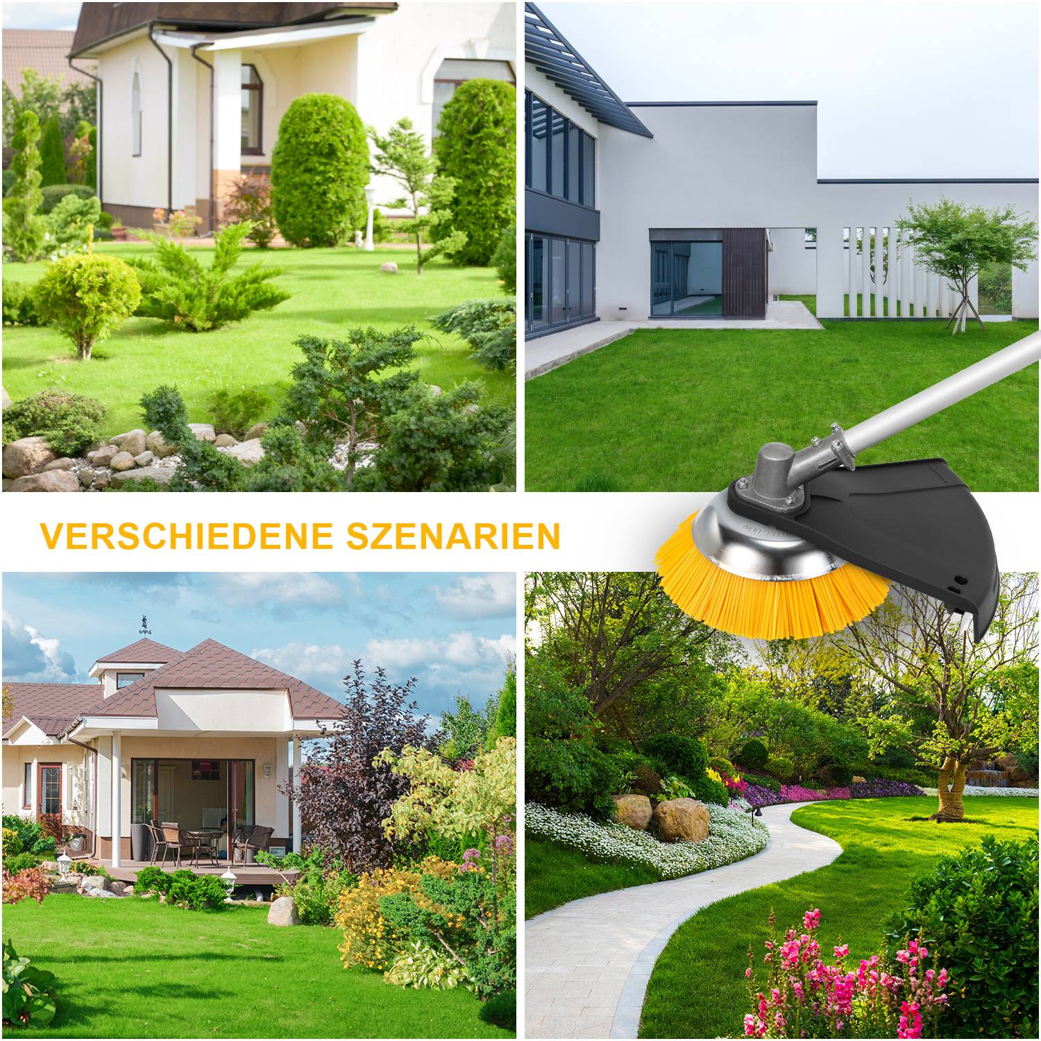 Unkrautbürste Garten Für Stihl Nylon Gezopft Profi 25,4x200mm 8 Zoll Trimmer