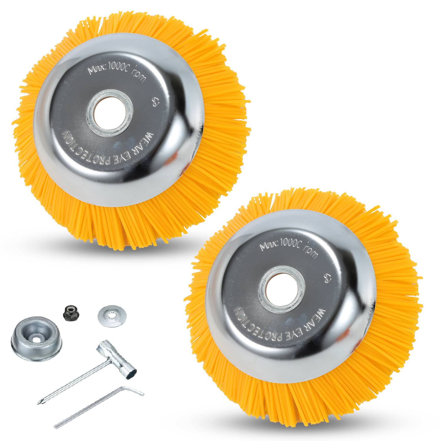 2X Unkrautbürste Garten Für Stihl Nylon Gezopft Profi 25,4x200mm 8 Zoll Trimmer