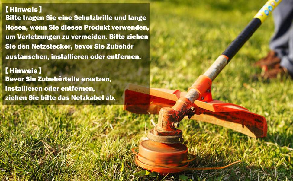 Mähfaden 100M Rund/Stern/6-skant Trimmerfäden Ersatz 2,7mm Orange