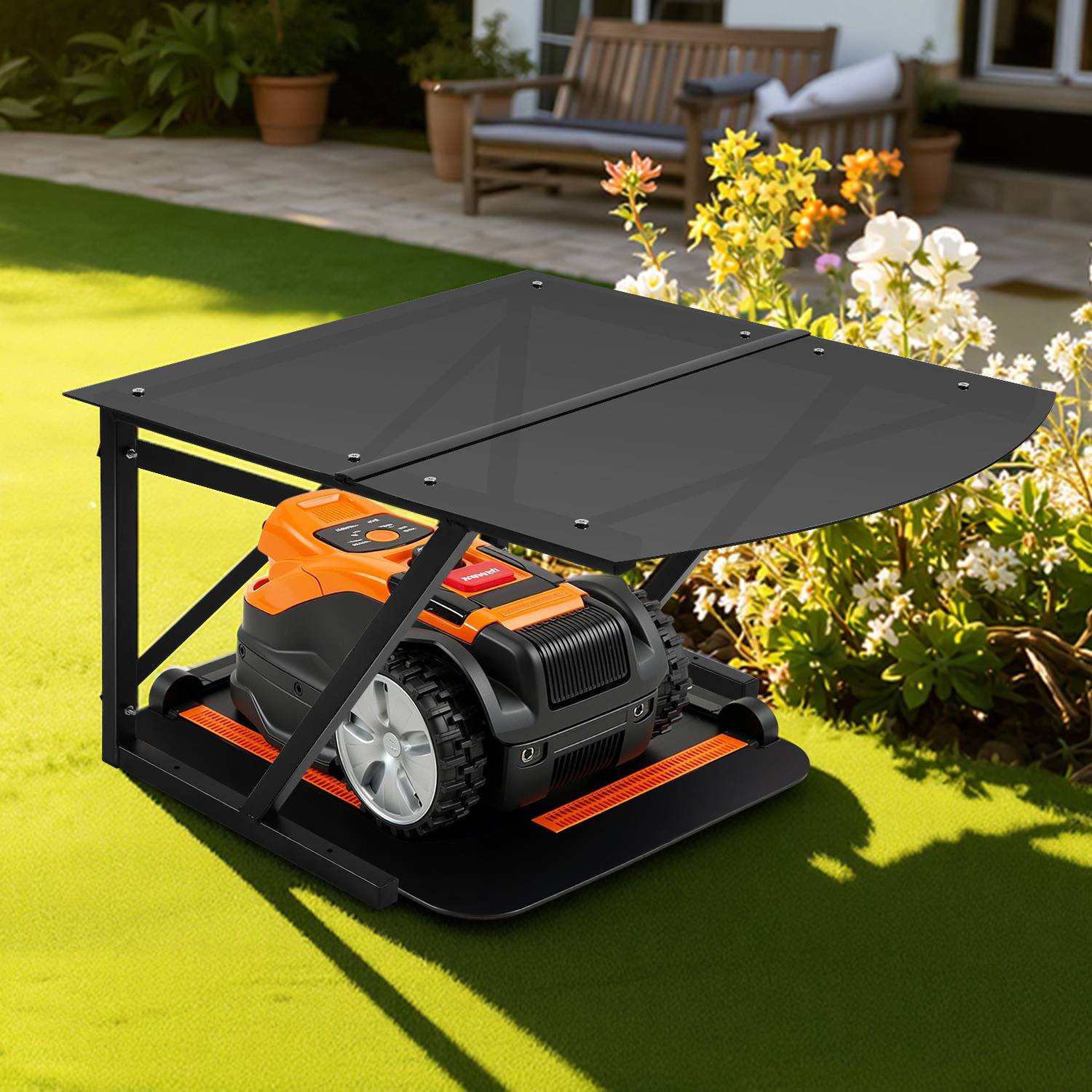 Rasenmäher Garage Gartengeräte Sonnenschutz Mähroboter Dach Mower Cover Profi 77*67*40cm