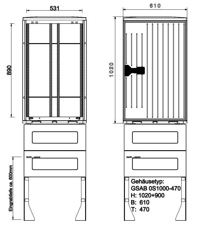 GSAB Elektrotechnik Normkabelverteiler Gr.0mit 0S1000-470M