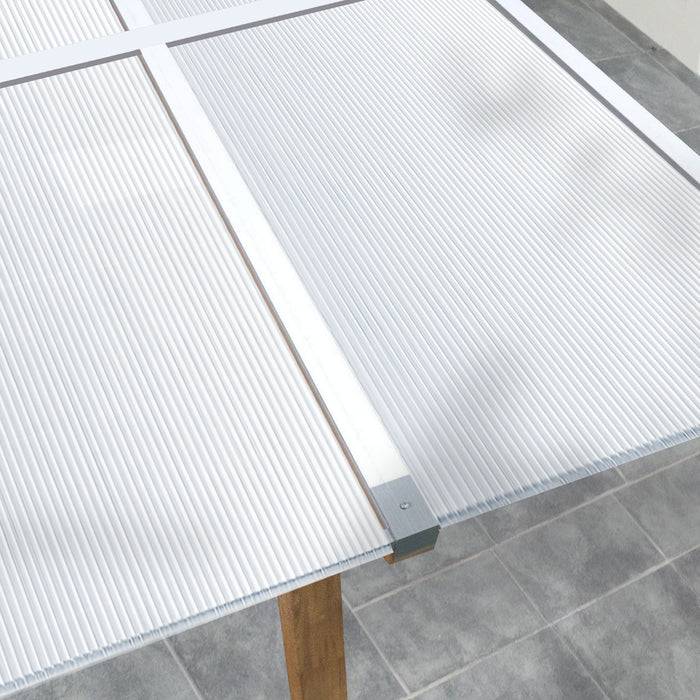 FLOORDIREKT Doppelstegplatte aus Polycarbonat - Stegplatte für Gewächshäuser - 16 mm Stärke - 60,5 x 121 cm - Transparent - 14er Set