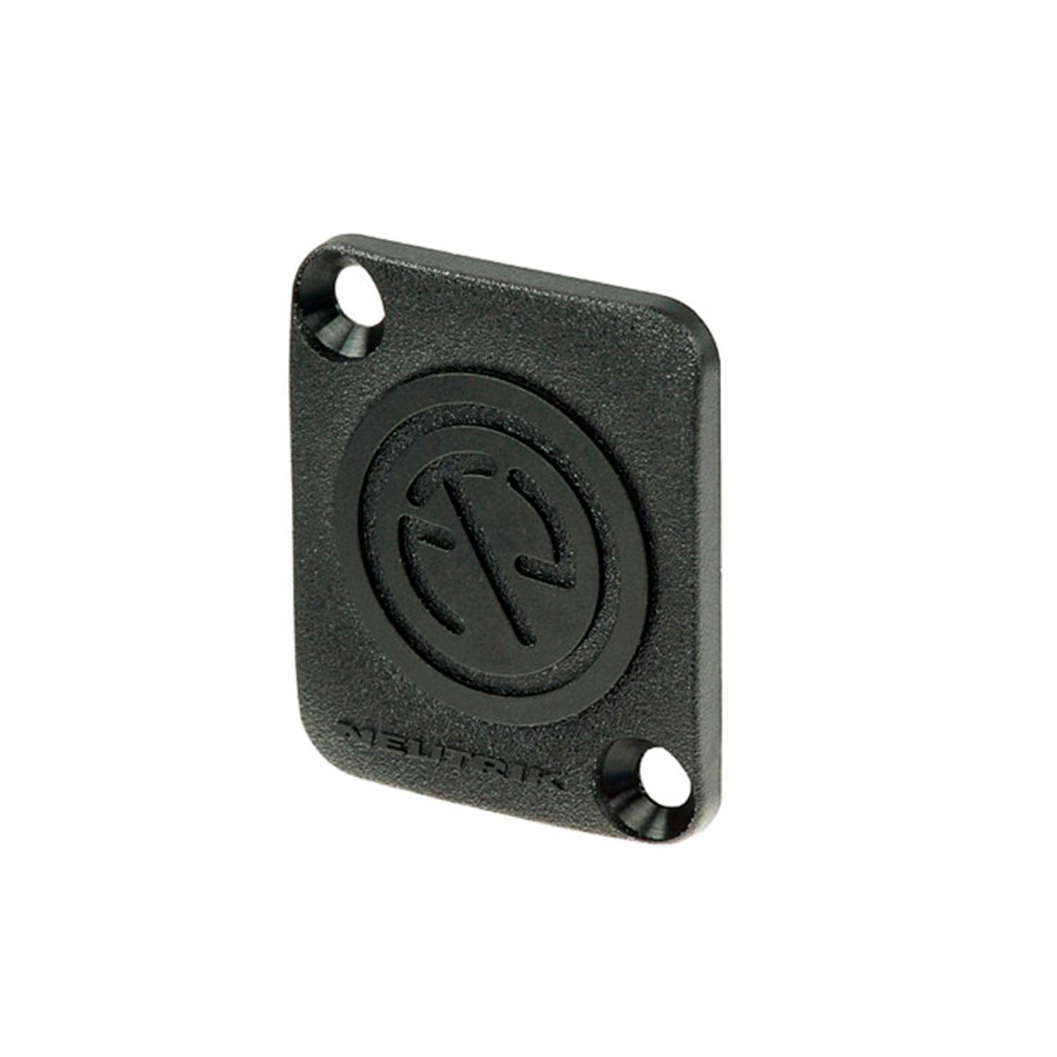 NEUTRIK® Abdeckplatte für D-Form-Frontplattenausschnitte, schwarz