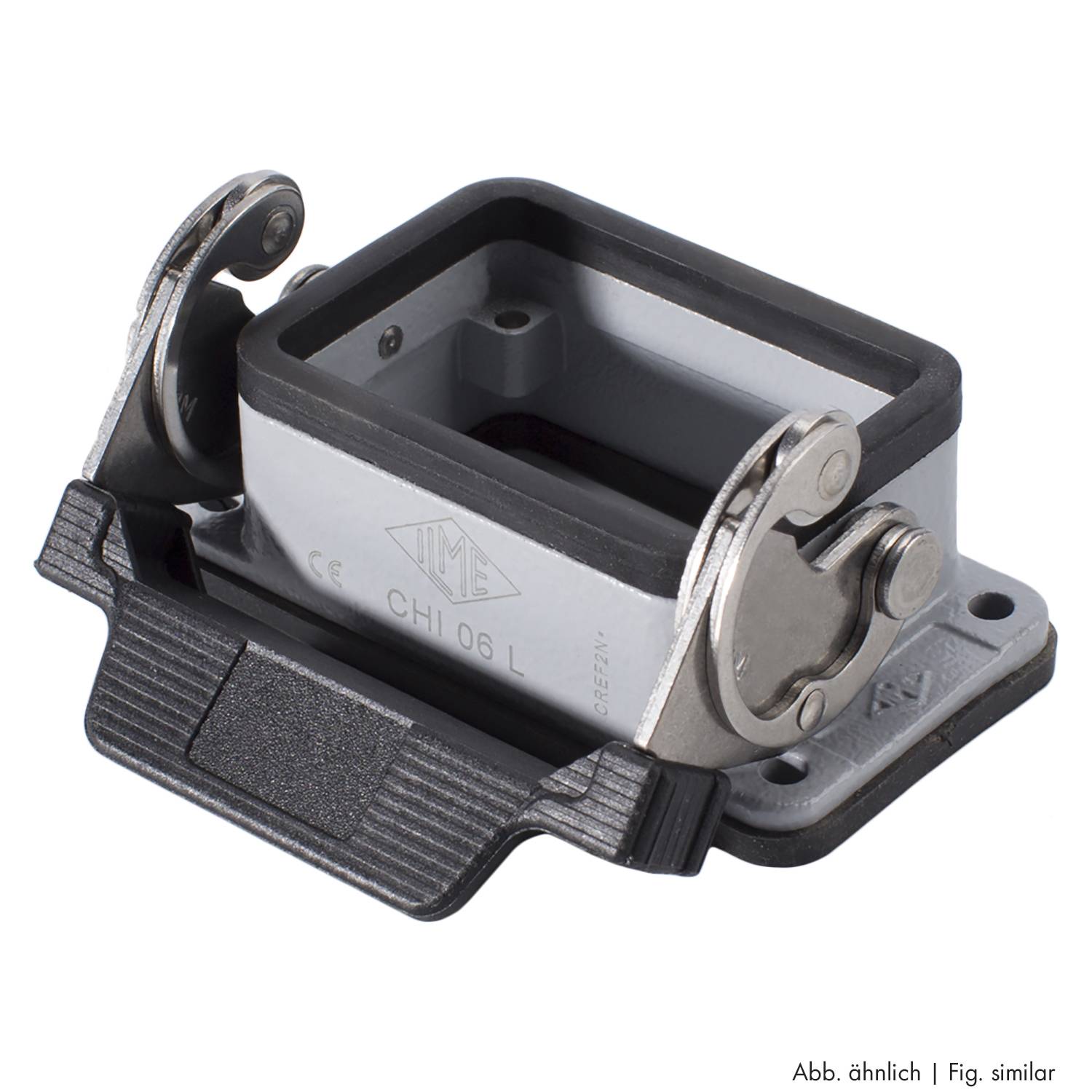 ILME Rechteck-MP 16, Metall-, Aufbaugehäuse flach, 1 Bügel, grau