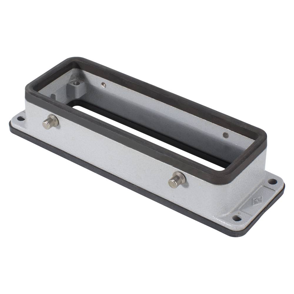 ILME Rechteck-MP 24, Metall-, Aufbaugehäuse flach, 4 Bolzen, grau