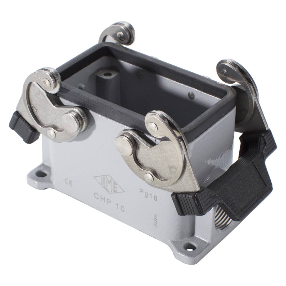 ILME Rechteck-MP 10, Metall-, Aufbaugehäuse flach, 2 Bügel, grau