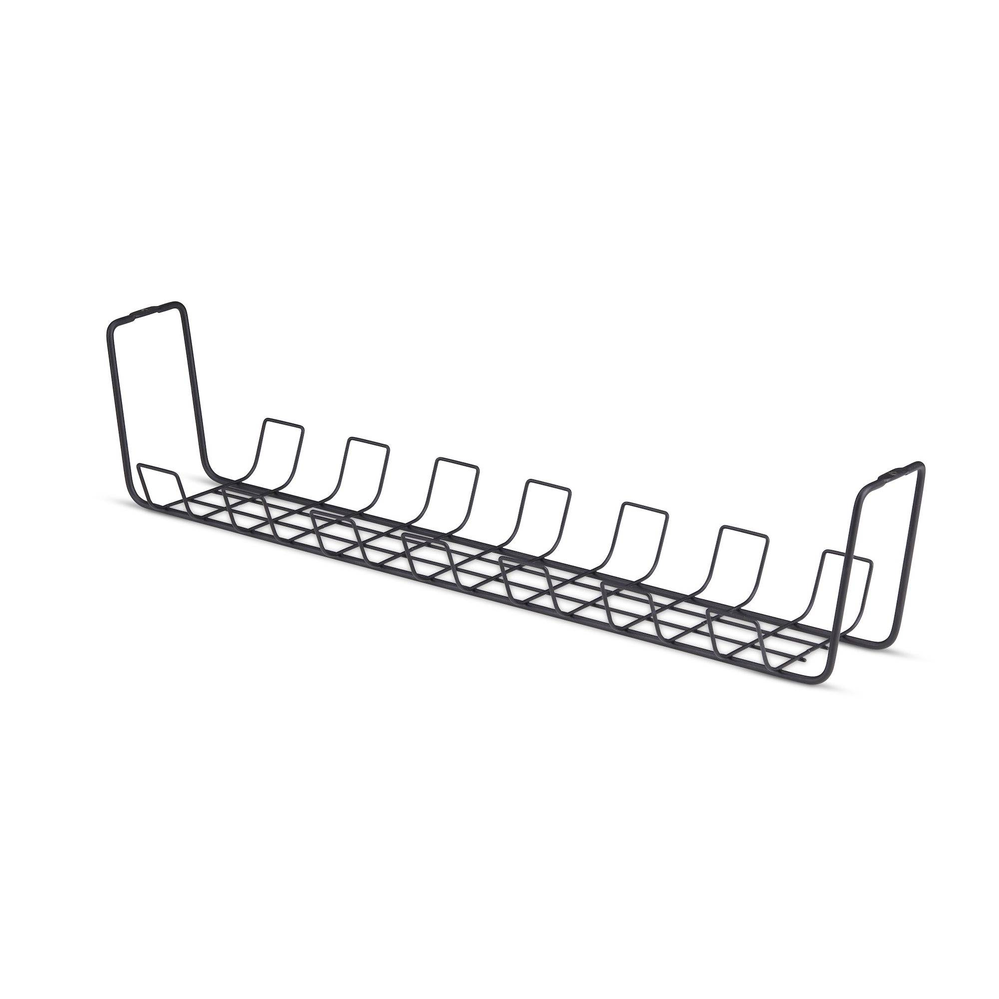 StarTech.com Untertisch Kabelmanagement Ablage, 615mm langes Metall Gitter Kabelorganizer, Schraubmontage, Steckdosenleisten Ablage