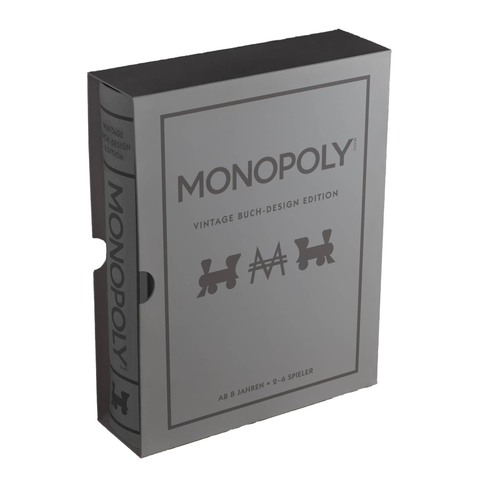 Monopoly Vintage Buch-Design Edition klassisches Brettspiel Retro