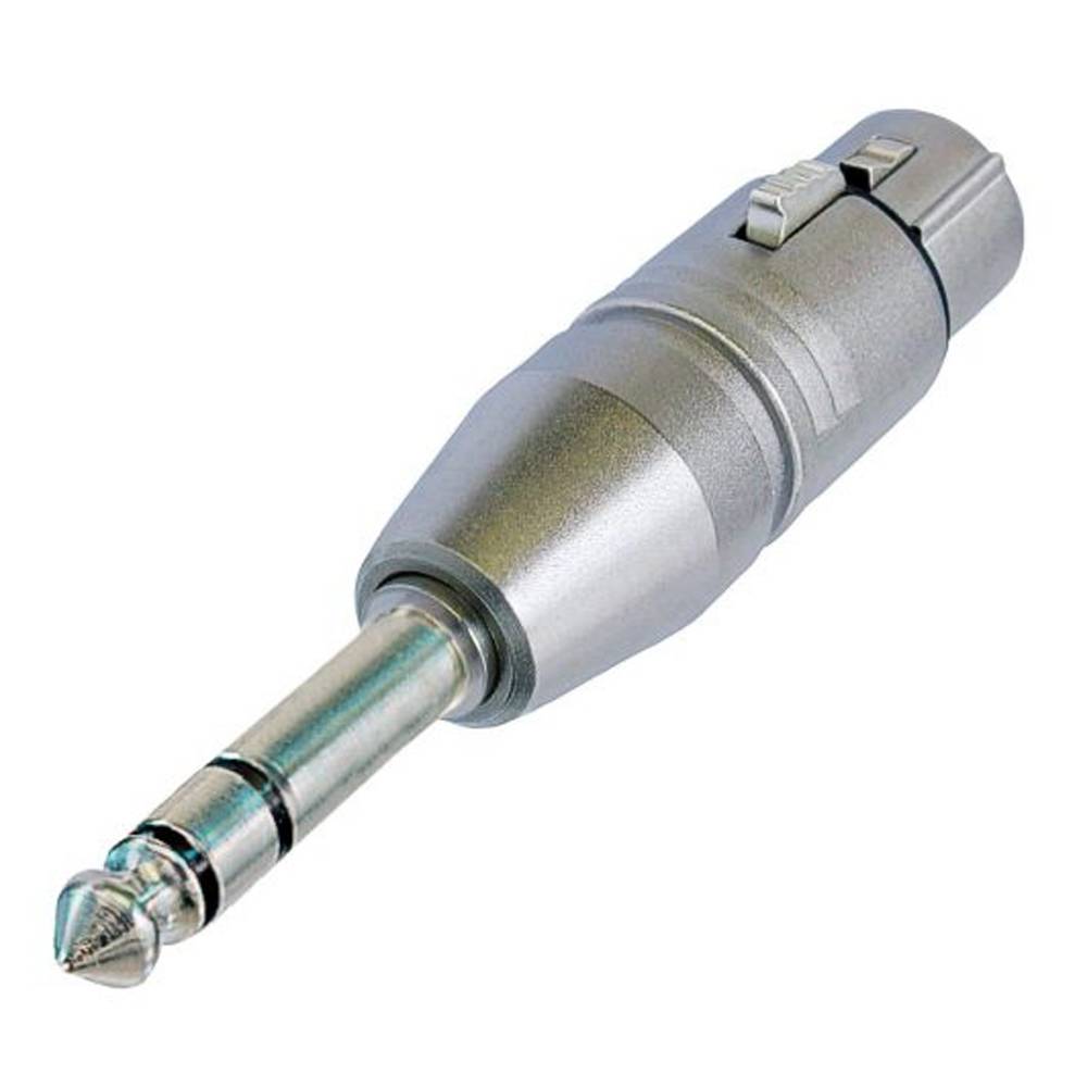NEUTRIK® Adapter | Klinke male 6,3 mm stereo/XLR 3-pol female gerade, grau