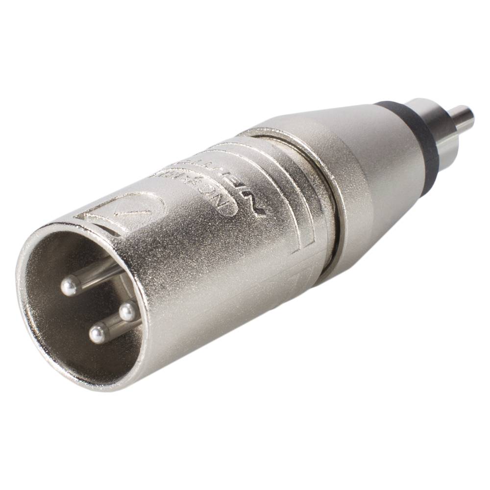 NEUTRIK® Adapter | Cinch male/XLR 3-pol male gerade, grau