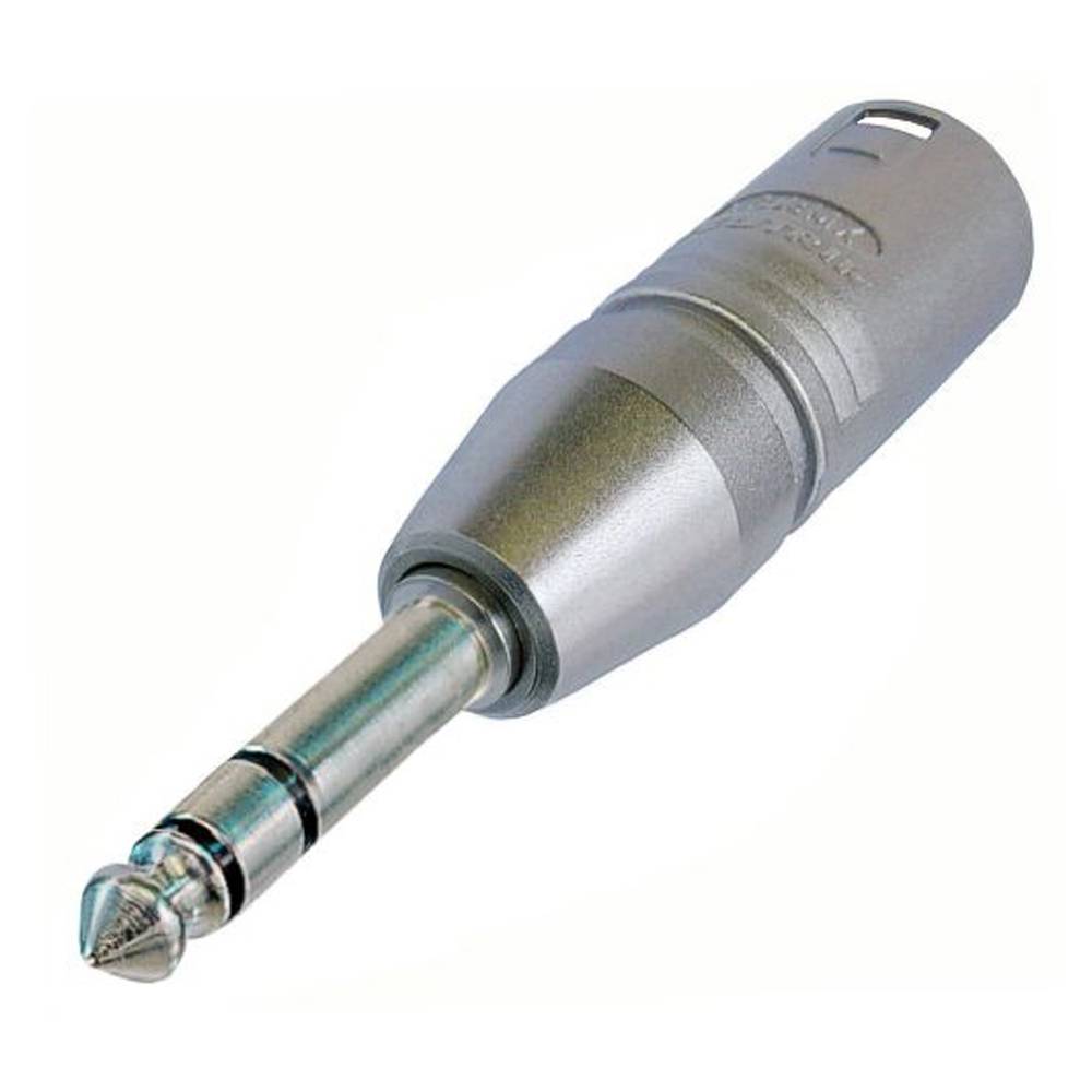NEUTRIK® Adapter | Klinke male 6,3 mm stereo/XLR 3-pol male gerade, grau