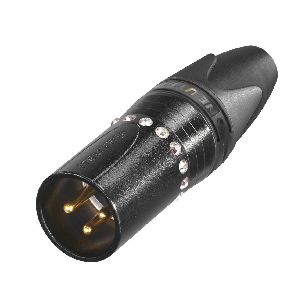 NEUTRIK® XLR, 3-pol , Metall-, Löttechnik-Kabelstecker, vergoldete(r) Kontakt(e), gerade, schwarz