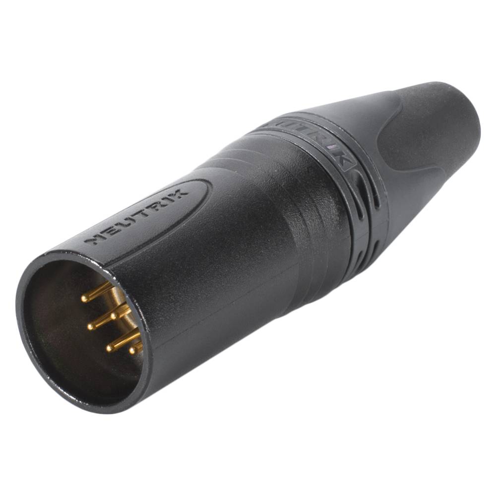 NEUTRIK® XLR, 7-pol , Metall-, Löttechnik-Kabelstecker, vergoldete(r) Kontakt(e), gerade, schwarz