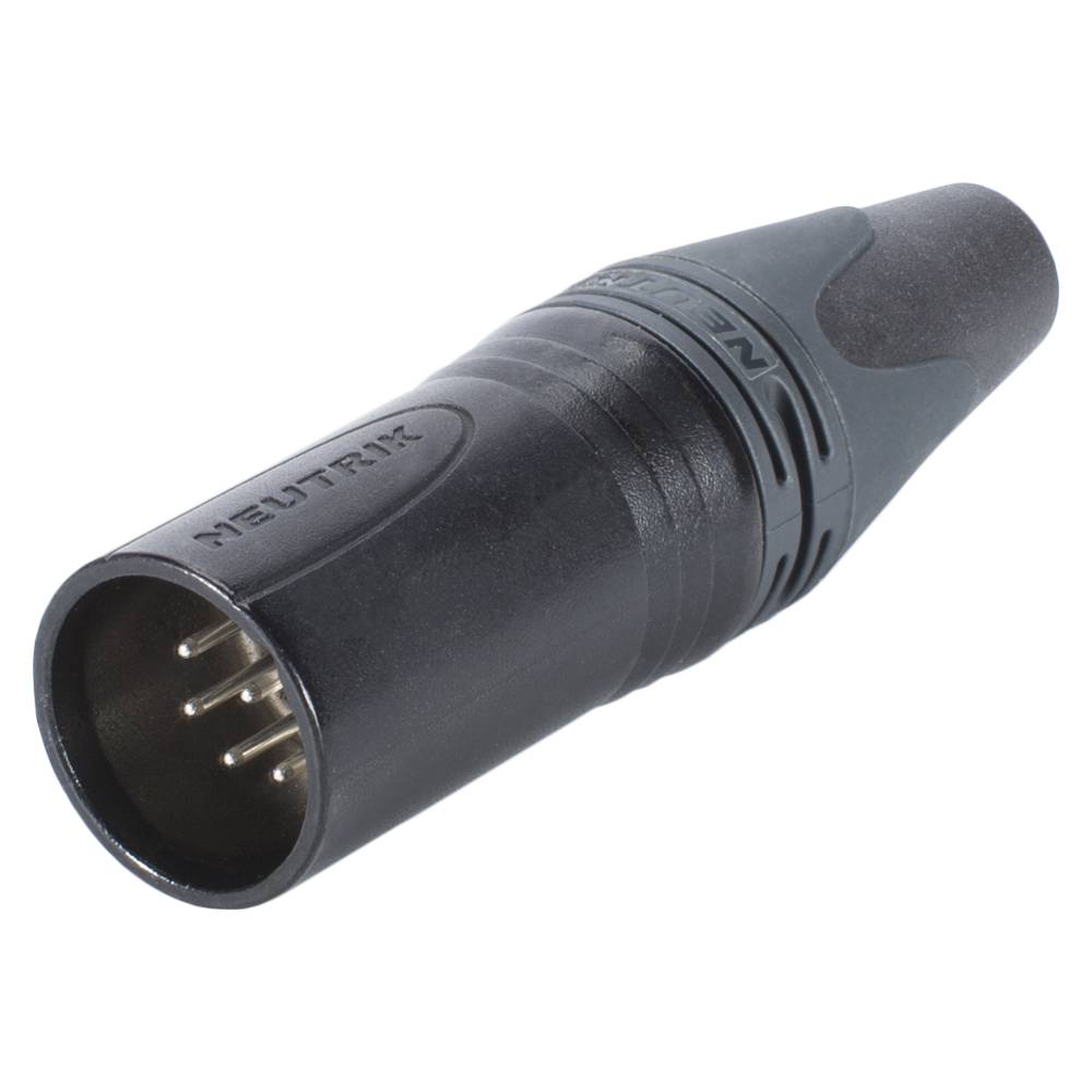 NEUTRIK® XLR, 7-pol , Metall-, Löttechnik-Kabelstecker, versilberte(r) Kontakt(e), gerade, schwarz
