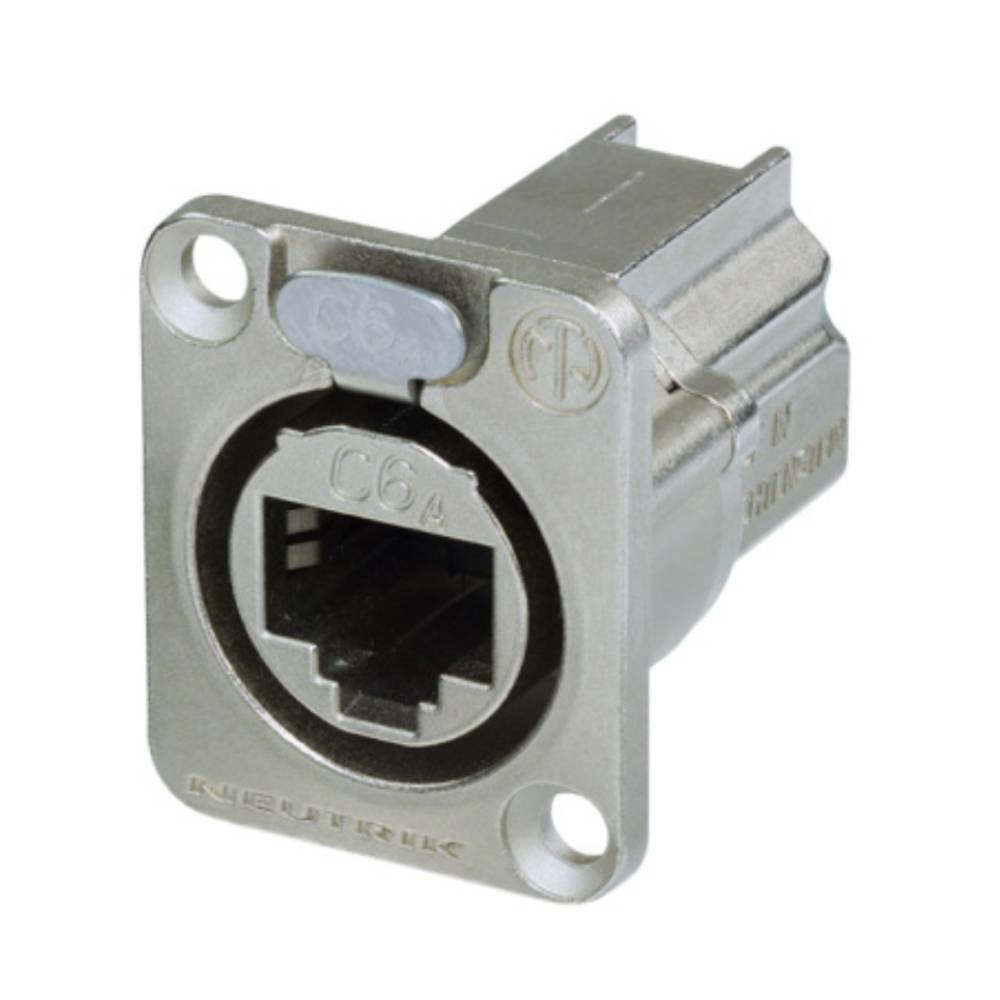 NEUTRIK® RJ45 CAT.6A, 8-pol , Metall-, Patch-Einbaubuchse, Type D, nickel