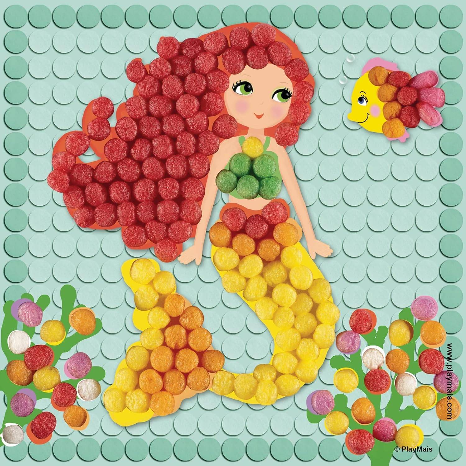 Playmais MOSAIC Dream Mermaid Kreativ-Set Basteln 2.300 Stück + 6 Klebebilder 5+